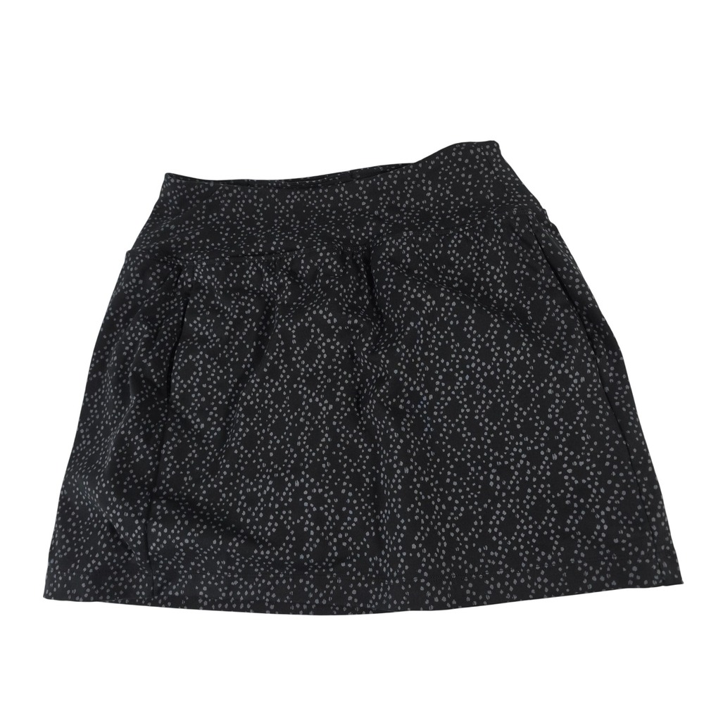 Title Nine Buttah Skort Womens XS Black Gray Geometric Dot Athletic Skirt 190983